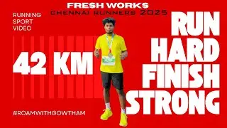 Freshworks Chennai Marathon🏃| Full marathon 2026 🏃 Motivation - Run Hard Finish Strong 🦸
