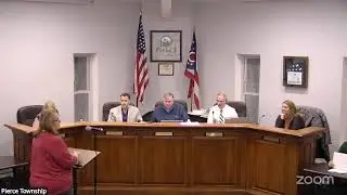 January 14, 2026 Regular Meeting of the Pierce Township Board of Trustees
