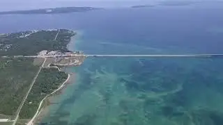 Mackinac Bridge Fly Over with Drone