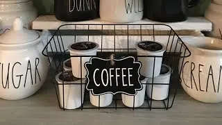 Dollar Tree Gold Basket DIY | As a KCup Holder