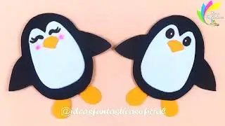 PINGUINOS DE FOAMY FÁCIL Y RÁPIDO SIN MOLDE - CÓMO HACER UNA PAREJA DE PINGUINOS - Ideas fantásticas