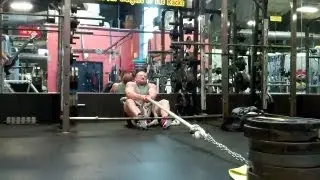 Luke Ehlis 545lb Hand Over Hand Pulls, Drags and Chained Deficit Deadlifts
