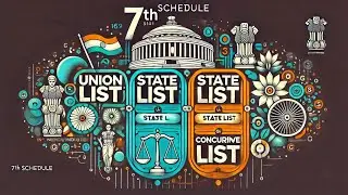 7th SCHEDULE OF INDIAN CONSTITUTION || UNION LIST|| STATE LIST|| CONCURRENT LIST||