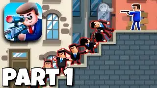 Mr Bullet 3D Full Gameplay Walkthrough - Chapter 1 Bullet City 3 Stars (iOS,ANDROID)