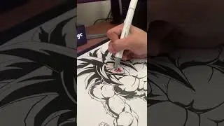 SSJ4 Son Goku A3 Size Drawing #ohuhu #dbzgt #lightcut