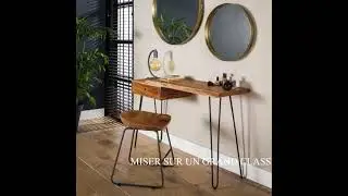Meuble d&rsquo;entr&eacute;e - tendance console bois recycl&eacute; industrielle