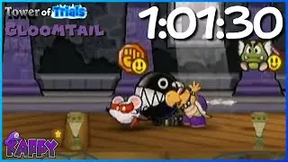 [Old PB] Tower of Trials Gloomtail Unseeded Speedrun in 1:01:30 (Paper Mario TTYD)