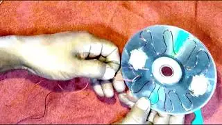How make solar cell from CD flat and led