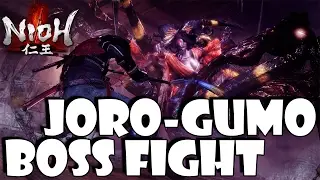 NIOH GAMEPLAY - BOSS FIGHT - JORO-GUMO KILL (DraphHD PS4)