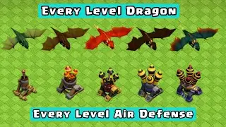 All Level Air Defense vs All Level Dragon | Clash of Clans