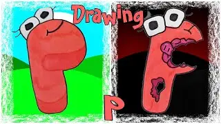 Drawing Incredibox Sprunki OC: Normal VS Horror /   P Alphabet Lore Phase 2