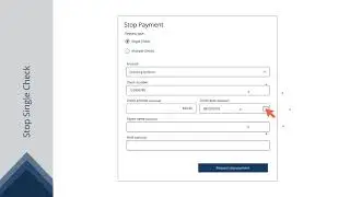 Stop Payment | Personal Online Banking