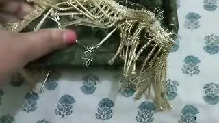 लेस से फूल बनाके सुन्दर सी पोटली में लटकन लगाये 🙏👌#