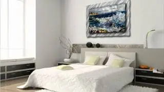 Ocean Scene Crashing Waves Coastal Metal Wall Art Decor Hanging.wmv