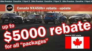 GOOD NEWS - Lexus Canada - NX450h+ iZEV rebate update!