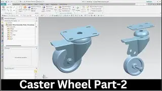 Caster Wheel Assembly Part 2 in NX CAD//NX - CAD Tutorials for beginners in Hindi