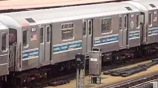 R62A 7 Train leaves The Corona Yard