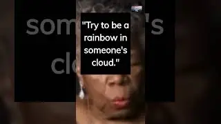 Maya Angelou's Quote of the Day: Be Someone's Rainbow! 🌈 #shorts #quote #mayaangelous #quotes