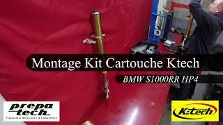 montage kit cartouche Ktech BMW s1000rr hp4 de piste