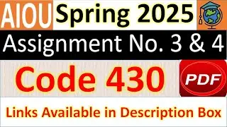 AIOU Code 430 Solved Assignment No.3 & 4 Spring 2025 | Subject: Principles of Journalism || Bachelor