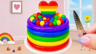 Miniature Rainbow Cake Recipe🌈How to Make Stunning Rainbow Buttercream Cake With Chocolate