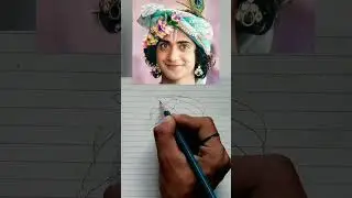Krishna drawing very easy steps (@kalakritikibaatRamanArt ) #shorts #art #krishna #viral