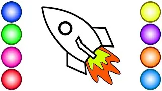 Rocket Drawing | Painting and Coloring for Kids & Toddlers | Colouring Pages for Children