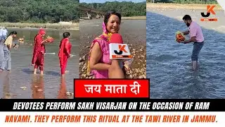Devotees perform Sakh Visarjan in Tawi River Sidhra, Jammu | Jk Viral News