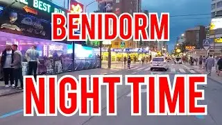 Benidorm Spain, The Strip at Night
