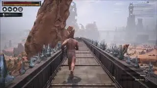 Conan Exiles - Follow the Road - Straight road bridge build from the East to West map bounderies
