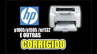 IMPRESSORA IMPRIMINDO PAGINAS PRETAS, HP P1005, P1505, M1132 E SIMILARES(CORRIGIDO)