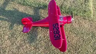 Preston Flying His RocHobby Staggerwing - Maiden on 07-12-22