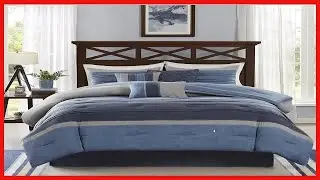 Madison Park Cozy Comforter Set Casual Modern Design - All Season Bedding, Matching Bed Skirt, Deco