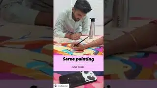 Saree Painting by our textile design course students at INSD, Pune