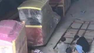 Trackless train packing to ship out