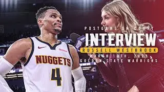 Russell Westbrook Postgame On-Court Interview vs. Warriors 🎙 | 3/17/25