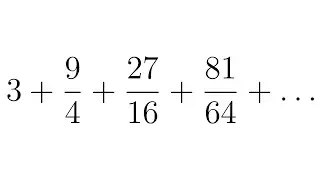 Determine whether the Infinite Geometric Series Converges or Diverges and Find the Sum