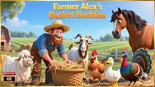 Old MacDonald Had a Farm Song for Kids | Farmer Alex E-I-E-I-O | Basket Buddies Nursery Rhymes 🎵🐑🌾
