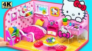 Make Miniature Hello Kitty Room with Beautiful Bed and Makeup Table for Two ❤️ DIY Miniature House