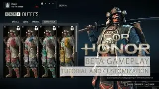 For Honor BETA - Tutorial and Character Customization - SAMURAI