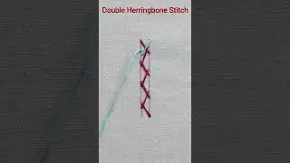 Double Herringbone Stitch | Hand Embroidery #basicstitch  #fdesigning #shorts