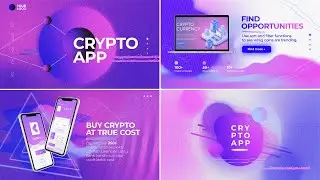 After Effects template for Web promo app, Crypto app trading