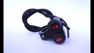 Waterproof Dual Combination Handlebar Switch with LED Indicator Lights