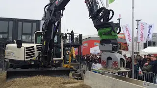 Terex TW110 Mini Excavator With HKS Attachments - Bauma Expo 2016