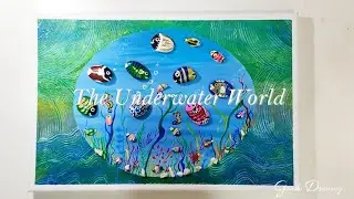 Gentle Lines | The Underwater World Acrylic Painting Process | Calm Art