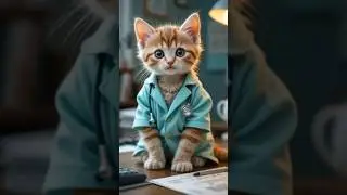 Paw-sitive vibes only 🩺🐱 #trending #funny #aianimation #shorts #ytshorts #viral #cat #viralshorts