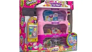 Shopkins Tall Mall Playset Unboxing Review with 4 Exclusive Shopkins