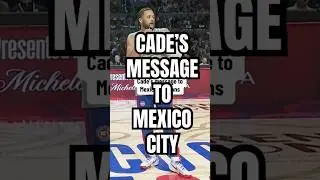 &ldquo;Amo a M&eacute;xico!&rdquo; Cade with a message for the fans in Mexico City! #pistons #nba #mexicocity