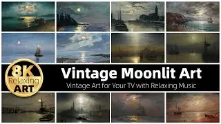 Vintage Art | Moonlit Art Collection | Half an Hour of Relaxing 8K HD Video with Calming Music