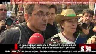 M&aacute;laga 24h TV - Monedero, suspendido de empleo seis meses por la Complutense por trabajos externos
